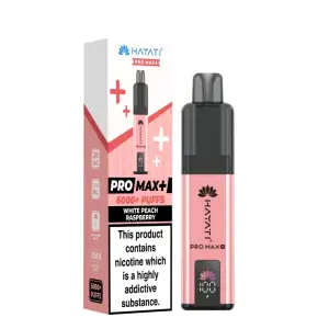 Hayati Pro Max Plus 6000 Prefilled Pod Kit - 20mg | White Peach Raspberry